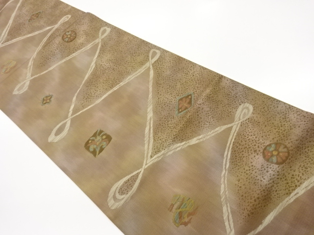 JAPANESE FUKURO OBI / WOVEN FLOWER & BIRD